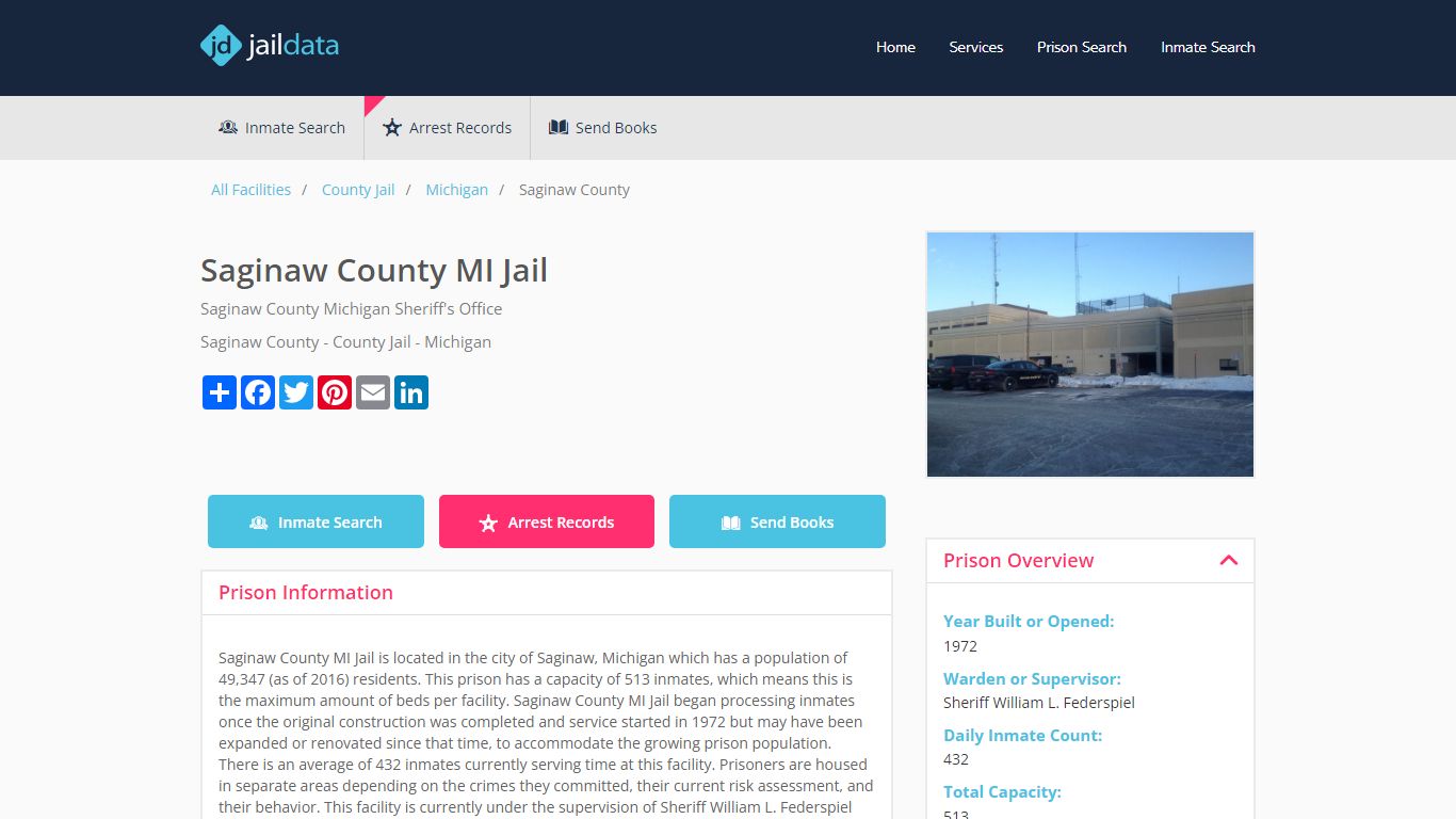 Saginaw County MI Jail Inmate Search and Prisoner Info - Jaildata.com